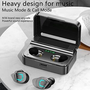 Wireless Earbuds,Bluetooth 5.2 in Ear Headphones,Touch-Control Waterproof Sport Earphones with Display Charge Case for Sport,Game,Work