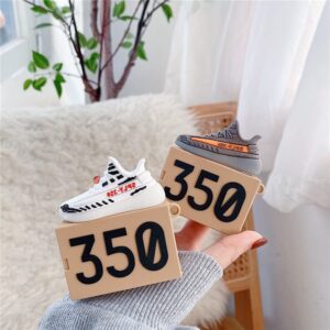 Shoe Box Airpod Case Cover, Sports Shoes Air Pods Pro 2 Cases Cover, Funny Design 3D Cute Trendy Unique Fancy Sneakers Soft Silicone for AirPods Pro 2nd Generation Case [2022 Released] (350 Brown)