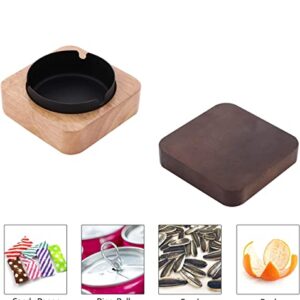 Cool wooden outdoor ashtrays for cigarettes patio with a Stainless Steel FriyGardcn Cute square ashtray for weed for Outdoor or Indoor