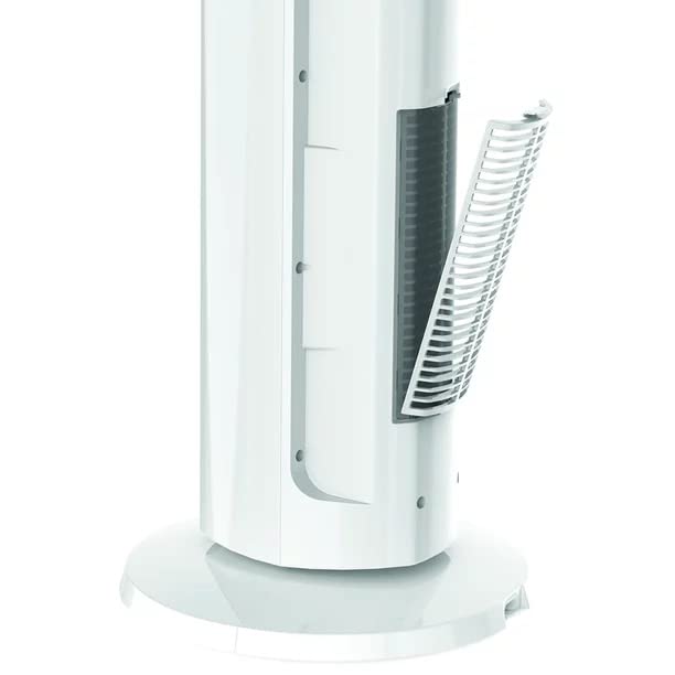 Home Improvement 1500W Electric All Season Tower Fan & Space Heater with Timer and Remote, FH500, White