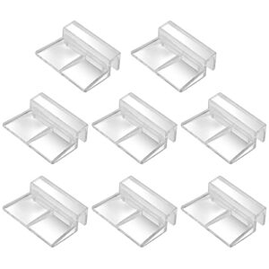 tiesome 8 mm fish tanks glass cover clip, 8 pieces aquariums lid support holders clear acrylic aquarium lid clips universal lid clips for rimless aquariums