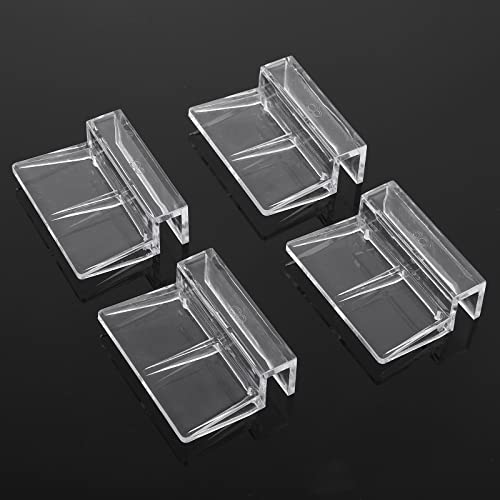 TIESOME 8 mm Fish Tanks Glass Cover Clip, 8 Pieces Aquariums Lid Support Holders Clear Acrylic Aquarium Lid Clips Universal Lid Clips for Rimless Aquariums