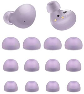 alxcd eartips compatible with galaxy buds 2 earbuds, s/m/l 6 pairs soft silicone earbud tips eartips replacement tips, compatible with galaxy buds2 earbuds sm-r177, lavender sml