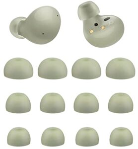 alxcd eartips compatible with galaxy buds 2 sm-r177 earbuds, s/m/l 6 pairs soft silicone earbuds tips eartips replacement silicon tips, compatible with galaxy buds2 earbuds sm-r177, olive sml