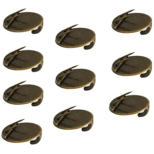 yyangz Cubicle Hook 10PCS Bronze Zinc Alloy Panel Wall Hooks for Fabric Panels, Fabric Partitions or Cork Boards Hooks