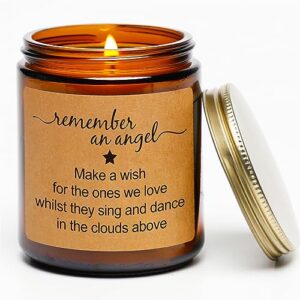 memorial gifts, remember an angel, remembrance gift, candle for loss of loved one - funeral, infant loss, miscarriage or pet loss, sympathy gifts, condolence candle gift for bereavement