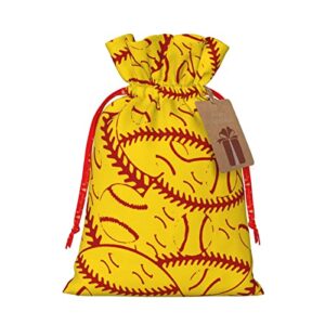 drawstrings christmas gift bags baseball-tennis-strategy-pattern presents wrapping bags xmas gift wrapping sacks pouches medium