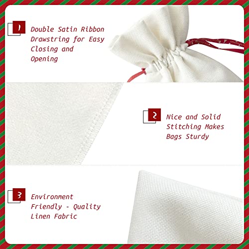 Drawstrings Christmas Gift Bags Baseball-Tennis-Strategy-Pattern Presents Wrapping Bags Xmas Gift Wrapping Sacks Pouches Medium