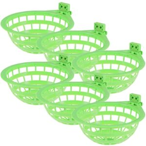 6pcs plastic canary nest-bird nest plastic hollow hanging cage eggs hatching tool pan finch parrot canary pigeon nest bowl green