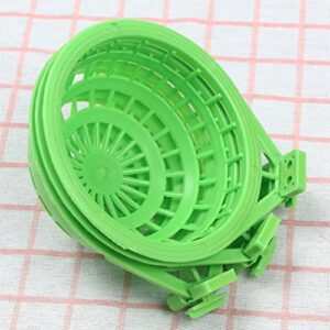 6pcs Plastic Canary Nest-Bird Nest Plastic Hollow Hanging Cage Eggs Hatching Tool Pan Finch Parrot Canary Pigeon Nest Bowl Green