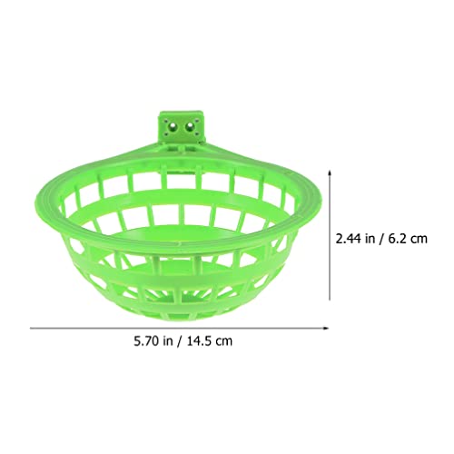 6pcs Plastic Canary Nest-Bird Nest Plastic Hollow Hanging Cage Eggs Hatching Tool Pan Finch Parrot Canary Pigeon Nest Bowl Green