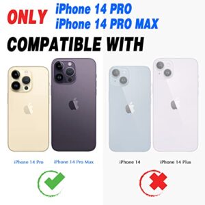 Potok [3 Pack] Tempered Glass Camera Lens Protector for iPhone 14 Pro/ 14 Pro Max, [Case Friendly][Scratch-Resistant][Night Shooting Mode] Camera Screen Protector