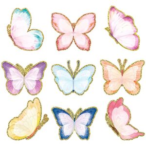 osnie 72pcs spring butterfly cutouts watercolor name tag labels butterfly bulletin board decoration set colorful back to school decor for teacher student classroom playroom baby nursery party supplies