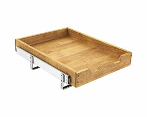dindon 1 tier pull out cabinet organizer (14" w x 21" d) single tier heavy duty sliding wood drawer under cabinet shelf organization storage