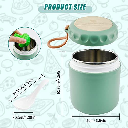 Locisne Food Thermos Lunch Jar - Vacuum Insulated Stainless Steel Food Jar with spoon, Leak-Proof Insulated Soup Container for Cool or Hot Food