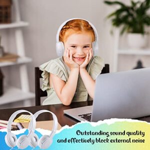 12 Pack Kids Headphones Bulk Classroom Headphones with Microphone 3.5 mm Jack Stereo Headphones Multi Color Headsets Adjustable Wired on Ear Headphones for Kids Adults School Classroom Library