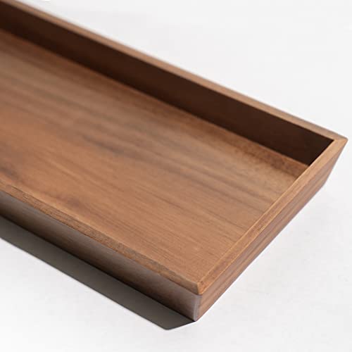 Jo Lavie Sink Wood Vanity Tray - Modern Bathroom Decor for Restroom, Dressers, Countertop - Versatile House and Apartment Decoration - 12" x 5" x 1"