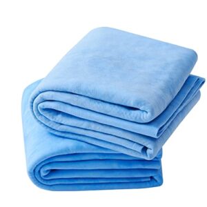 ztfiayue shammy towel for car super absorbent drying towel car soft washing cleaning cloth scratch free chamois cloth for car - 2 pack blue - 26" x 17"