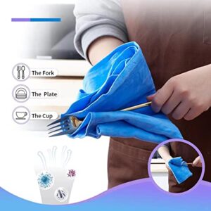 ZTFIAYUE Shammy Towel for Car Super Absorbent Drying Towel Car Soft Washing Cleaning Cloth Scratch Free Chamois Cloth for Car - 2 Pack Blue - 26" x 17"