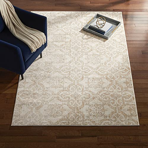 Lillian Lillian August Tiara Helene French Country Moroccan Area Rug, Ivory/Beige, 5'2"x7'8"