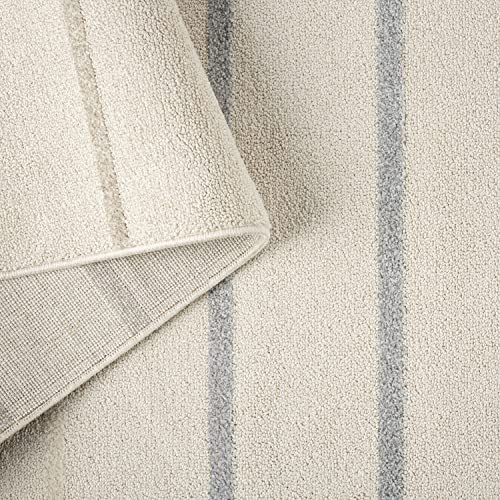 Lillian Lillian August Crescent Aris Modern Striped Area Rug, Beige/Grey/Blue, 5'2"x7'2"