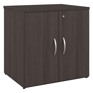 bush business furniture studio c office storage cabinet with doors, storm gray