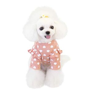 honprad small dog fleece sweater girl pajamas for small dogs girl boy cute warm dog clothes outfit extra small puppy pjs soft doggie cat clothing autumn pet clothes