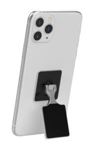kickback universal phone stand attachment - rotatable phone kickstand & grip accessory (black)