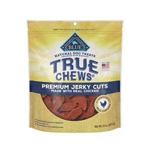 blue buffalo true chews premium jerky cuts natural dog treats, chicken 22 oz bag