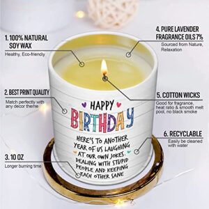 Friendship - Best Friend Gift for Women Birthday Unique - Happy Birthday Gifts for Friend, Bestie Lavender Candle 10Oz