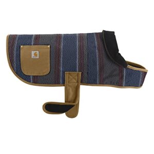 carhartt gear p0000468 sherpa insulated dog chore coat - large - shadow blanket stripe