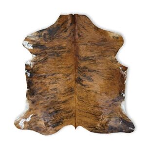 bonanza leathers genuine cowhide rug dark brindle size s/l/xl 5x6/6x7/7x8 ft (7x8)