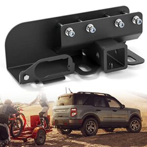 ksp 2" bronco trailer hitch for ford bronco 2021 2022 2023 2 door 4 door, 2 inch class iii towing hitch receivers assembly for bronco accessories, rear bumper tow hook black (not for bronco sport)