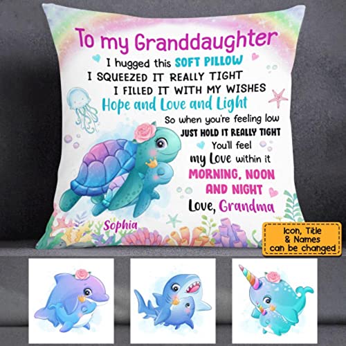 Granddaughter Grandson Sea Animals Hug This Pillow