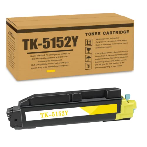 1-Pack TK5152 TK-5152Y Yellow Toner Cartridge Replacement for Kyocera TK-5152Y M6035cidn M6535cidn P6035cdn Printer.