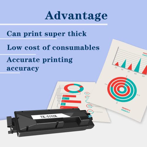 1-Pack TK5152 TK-5152Y Yellow Toner Cartridge Replacement for Kyocera TK-5152Y M6035cidn M6535cidn P6035cdn Printer.