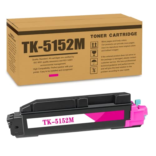 1-Pack TK5152 TK-5152M Magenta Toner Cartridge Replacement for Kyocera TK-5152M M6035cidn M6535cidn P6035cdn Printer.