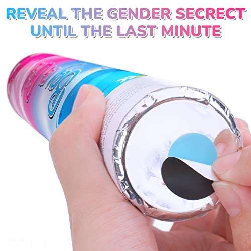 NiToy Gender Reveal Confetti Cannons 1 Pink+1 Blue, Gender Reveal Confetti Powder Cannon, Gender Reveal Decorations and Baby Gender Reveal Party Supplies, 100% Biodegradable Confetti Poppers