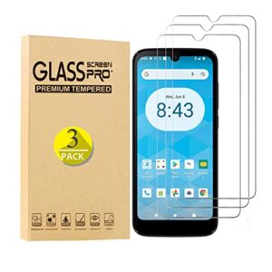 [3 pack] tznzxm for ans artia tempered glass screen protector, case friendly 9h hardness hd clear [anti-scratch] [bubble free] [anti-fingerprint] film for ans artia ack2326 assurancewireless