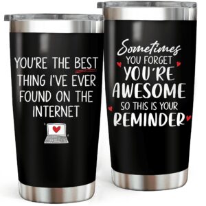 zagkoo anniversary for him, her gifts - gifts for boyfriend, girlfriend, husband, wife, friends - romantic i love you couple gifts for him, her - birthday gifts for him, her, men, women - tumbler 20oz