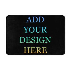 Custom Rug with Logo Personalized Design Your Own Photo Text Name Door Mat Non-Slip Durable Carpet Suitable for Living Room Office Coffee Table Balcony (36 x 24 in)