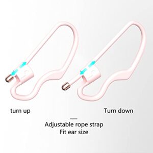 Ear Hooks for AirPods Pro 3/ 2 /1 Earbuds Accessories Anti-Lost Loop Anti-Slip Strap Multi-Dimensional Adjustable for Running Jogging Cycling Gym Silicone (Pink)