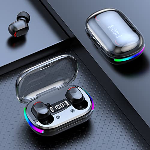 Digital Display Bluetooth 5.3 Earbuds, Light-Weight TWS-Headphones, Touch-Control Sport Earphones, with IPX5 Waterproof, 200mAh, Low Latency, for Sports Working Music