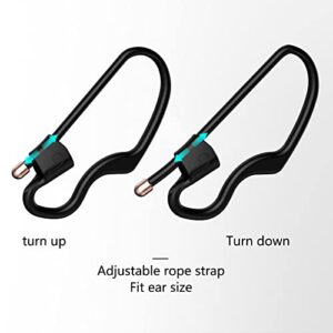 Ear Hooks for AirPods Pro 3/ 2 /1 Earbuds Accessories Anti-Lost Loop Anti-Slip Strap Multi-Dimensional Adjustable for Running Jogging Cycling Gym Silicone (Black)