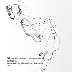 Ear Hooks for AirPods Pro 3/ 2 /1 Earbuds Accessories Anti-Lost Loop Anti-Slip Strap Multi-Dimensional Adjustable for Running Jogging Cycling Gym Silicone (White)