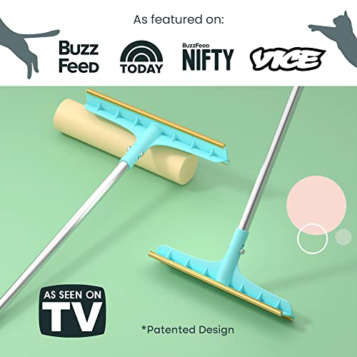 Uproot Clean Xtra - Pet Hair Removal Broom with Telescopic 60" Handle & Innovative Metal Edge Design - Durable Carpet Rake for Pet Hair Removal - Easy Pet Hair Remover for Carpet