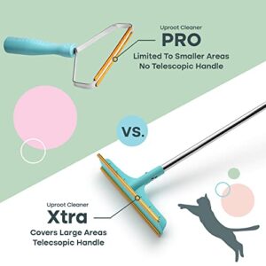 Uproot Clean Xtra - Pet Hair Removal Broom with Telescopic 60" Handle & Innovative Metal Edge Design - Durable Carpet Rake for Pet Hair Removal - Easy Pet Hair Remover for Carpet