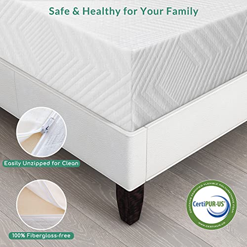 Airdown Queen Mattress, 12 Inch Memory Foam Mattress in a Box, Queen Size Mattress Green Tea Gel Foam Infused for Cool Sleep, Medium Firm Mattress Queen for Pressure Relief, CertiPUR-US Certified