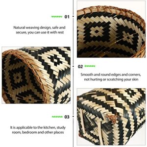 Operitacx Wicker Planter Cover Weaving BIn Bamboo Woven Plant Pot Small Trash Can Woven Wastebasket Magazine Holder Flower Arrangement Holder for Living Room Organizer Bamboo Basket Wicker Waste