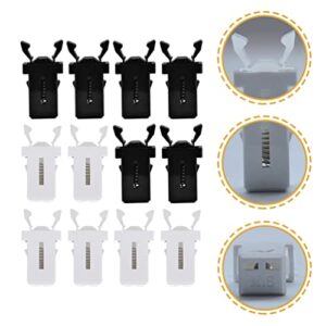 ULTECHNOVO Trash Can Lock 40pcs Garbage Can Switch Buckles Self- Locking Waste Bin Press Switches Replacement Push-Type Switch Lock(Black and White)